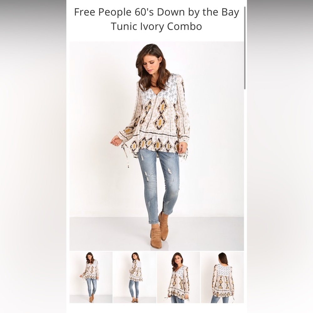 Free People Down by the Bay Long Sleeve Tunic